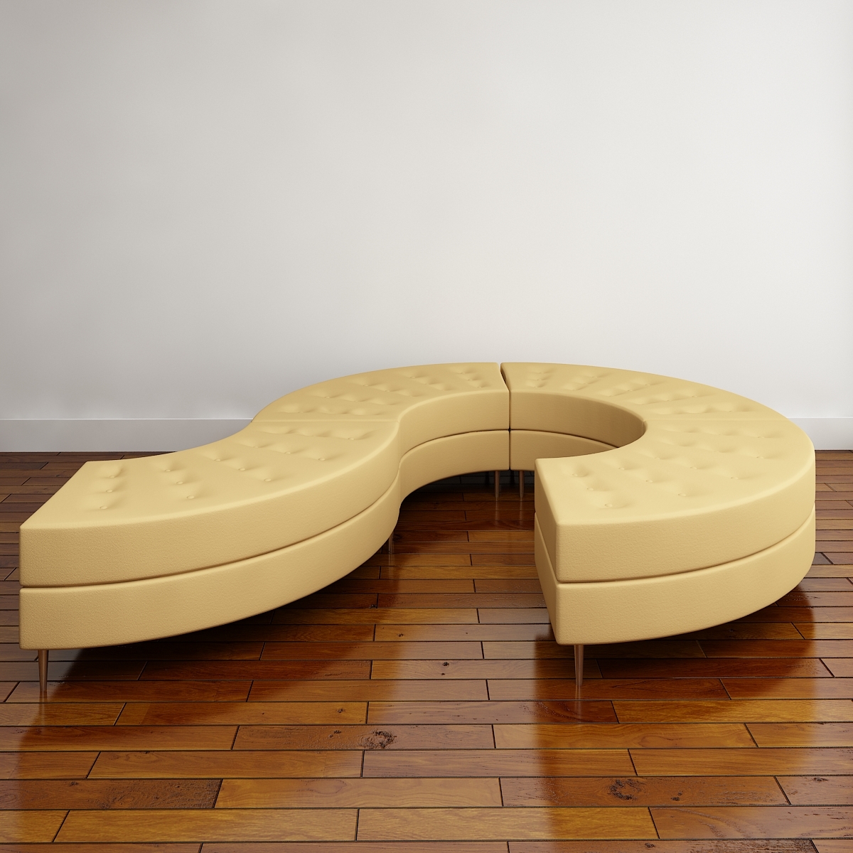 curved modular seating chairs 3d 3ds