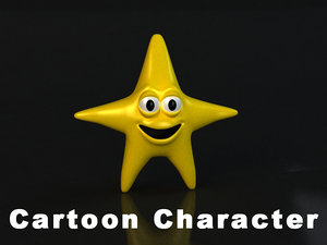 character cartoon star 3d model