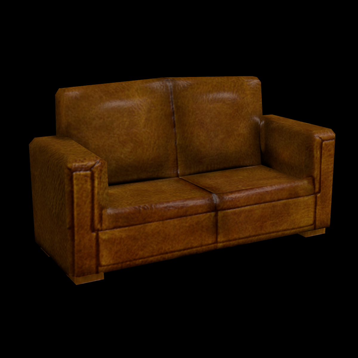 3d Leather Couch Model