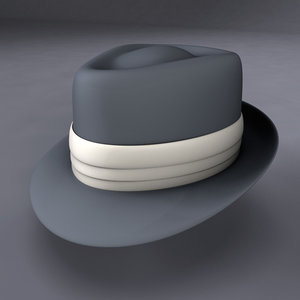 3d model fedora hat frank sinatra