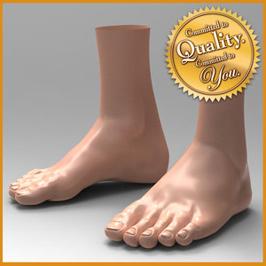 3d human male feet