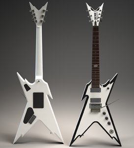electric guitar dean razorback 3d model