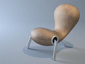 marc newson embryo chair design 3d model