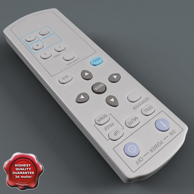 projector remote 3d model