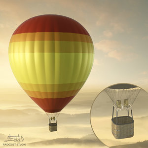 3d air balloon basket resolution