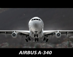 3ds airbus a-340 plane