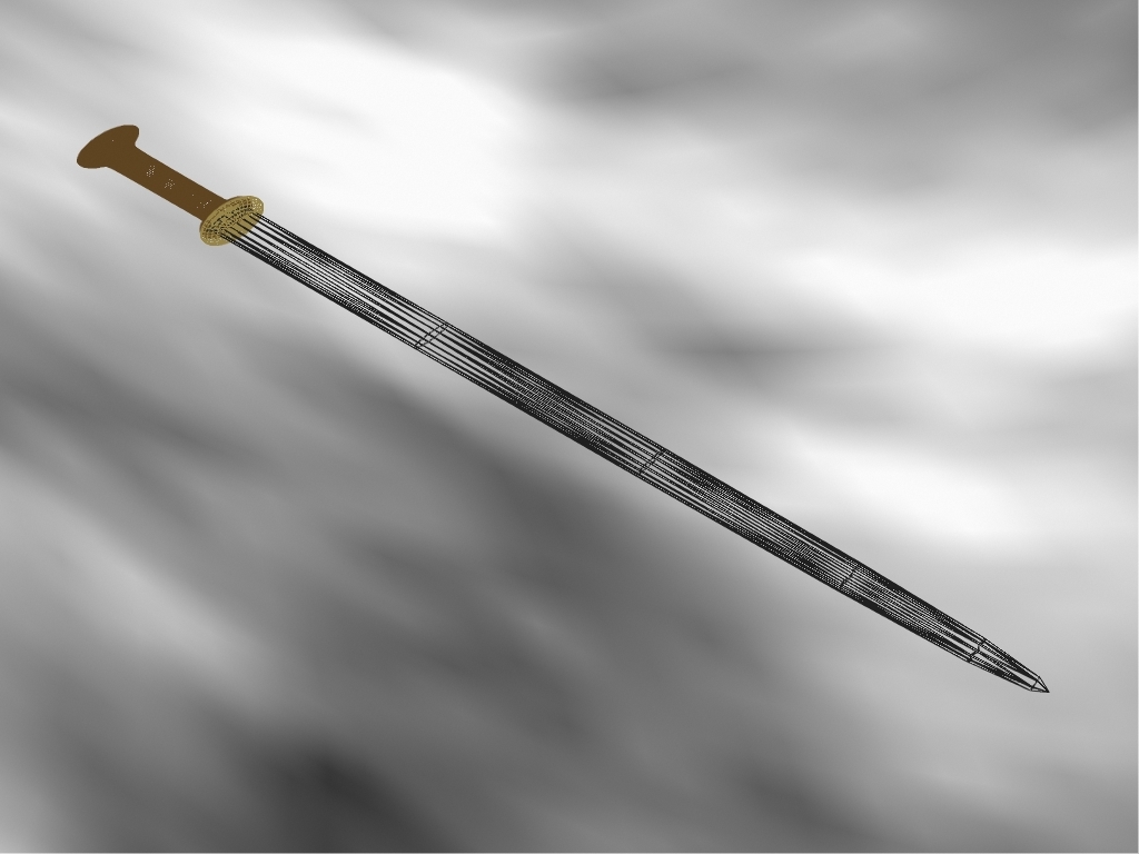 3d model bastard sword