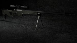 sniper rifle 3d obj