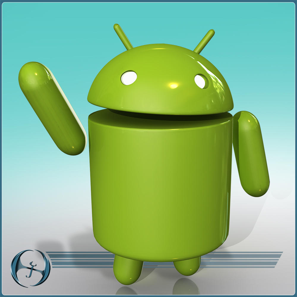 3d model android character cartoon