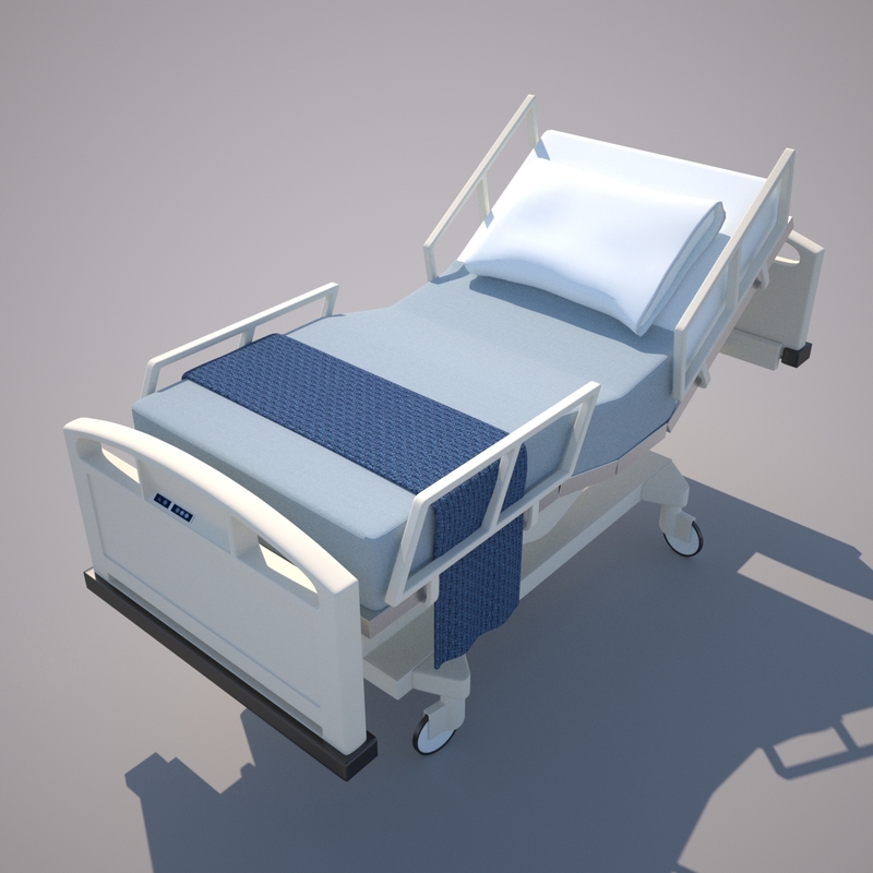 3ds max hospital bed table iv
