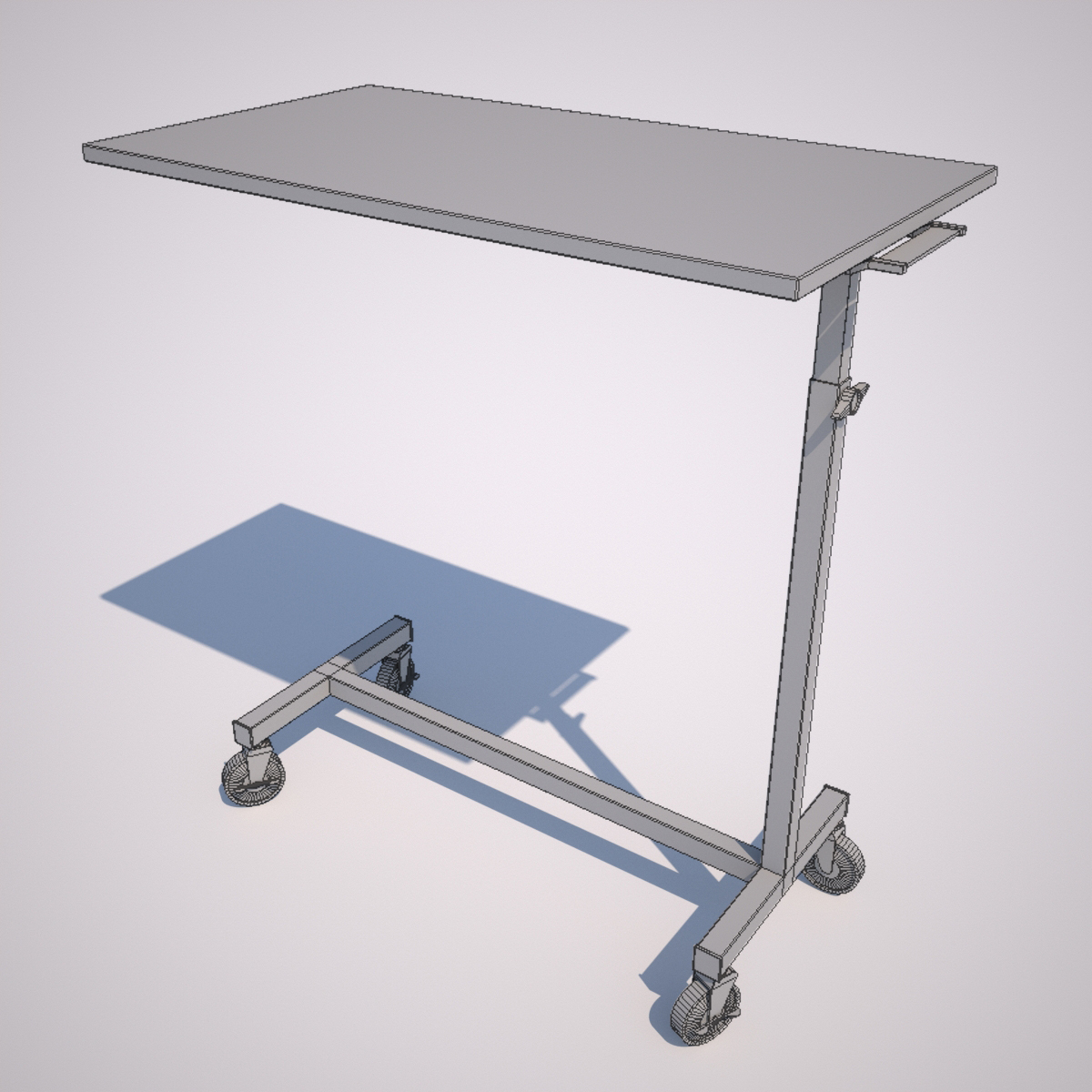 3ds max hospital bed table iv