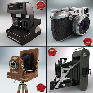 3d antique cameras v2 model