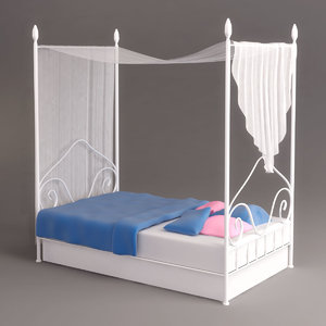 child s canopy bed 3d model