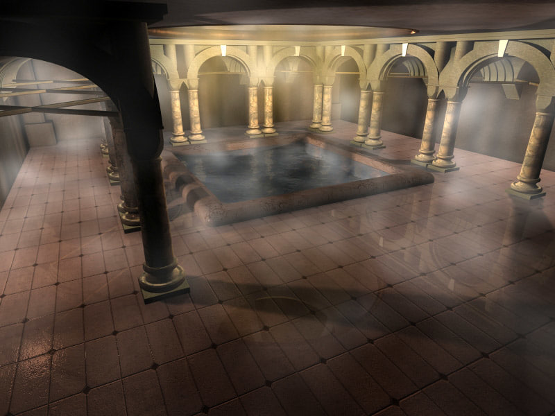 3d model ancient bath