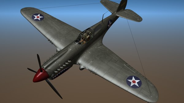 3d model p40 kittyhawk