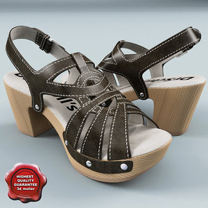 womens sandal dr scholls 3d model