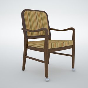3ds max fairfield contract occasional arm chair