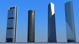 madrid skyscraper tower 3d 3ds