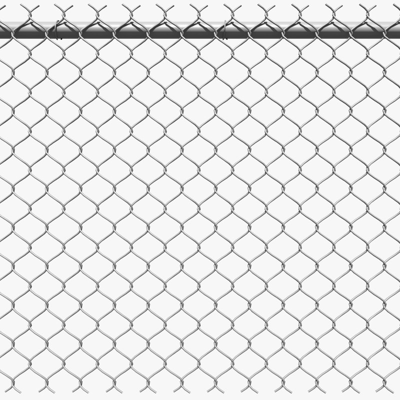 chain link fence metal 3d dxf