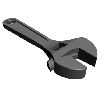 3d model wrench animation