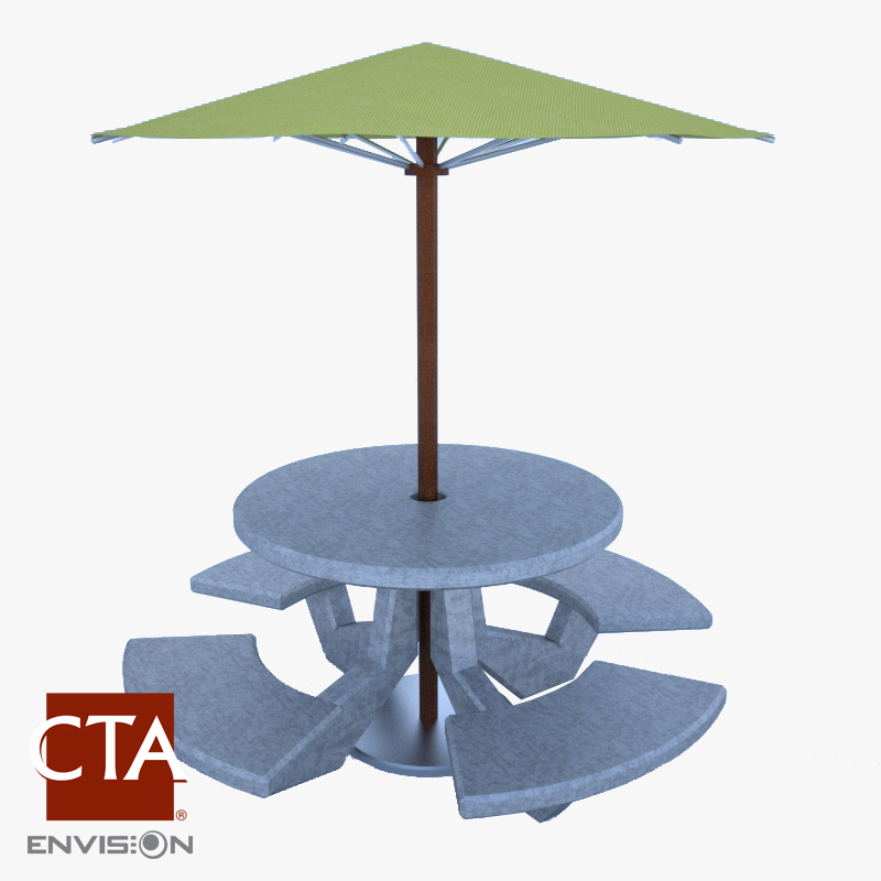 concrete picnic table umbrella max