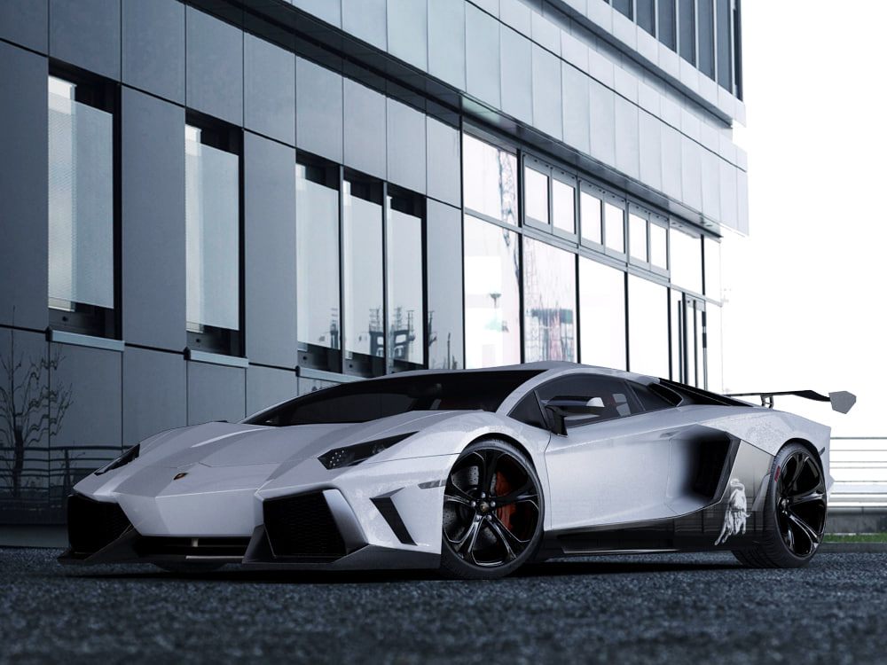 lamborghini aventador sv 3d max