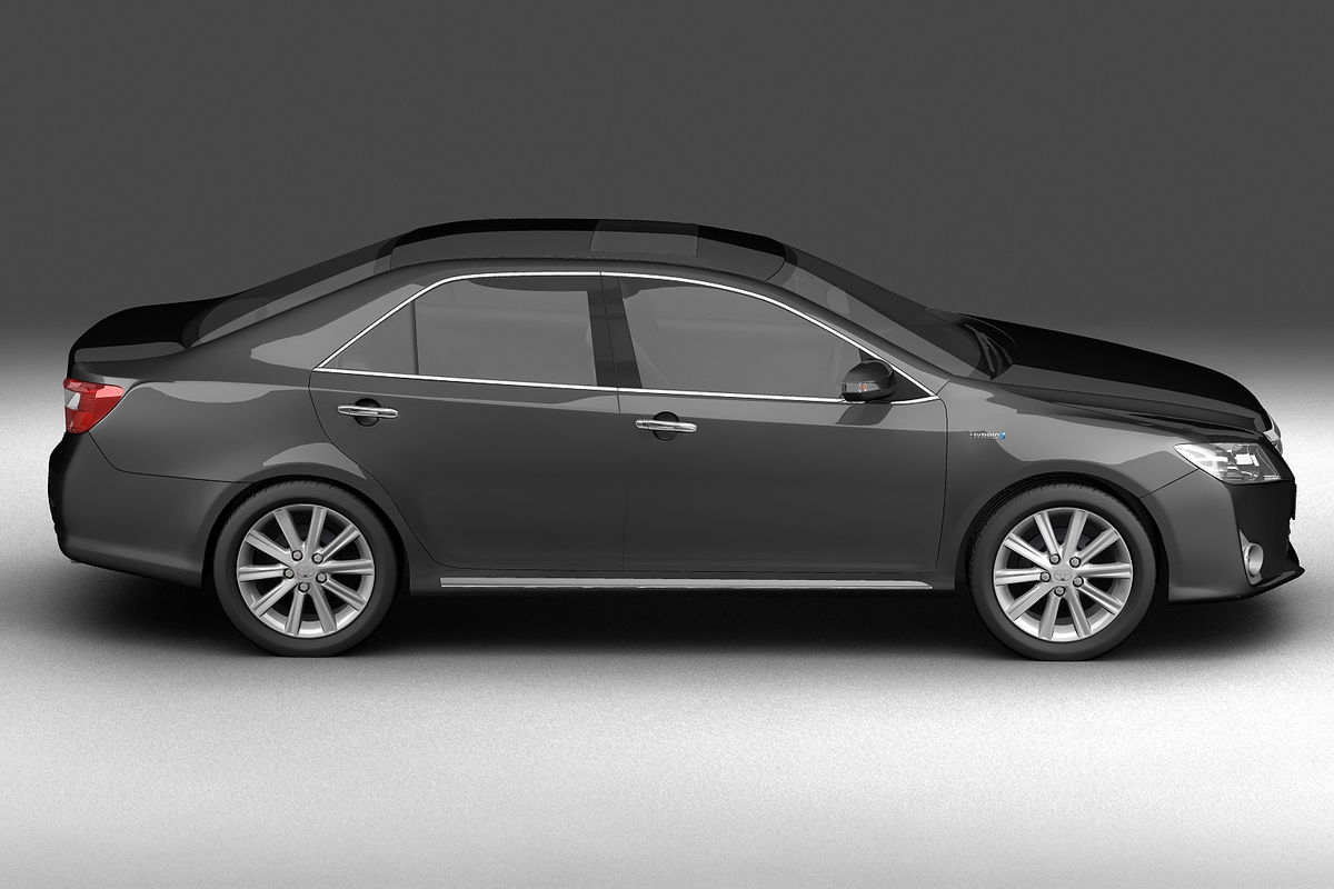 3d model toyota camry hybrid