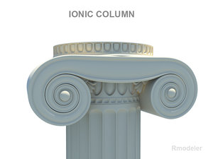 greek column ionic 3d model
