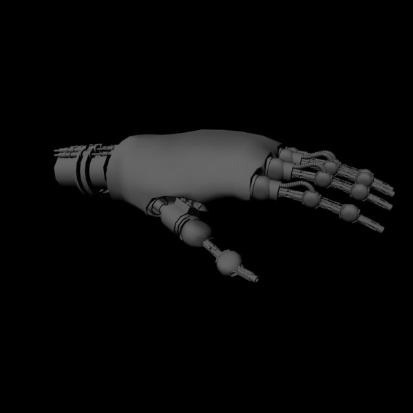 hand mechanical 3d obj