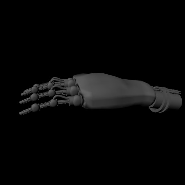 hand mechanical 3d obj