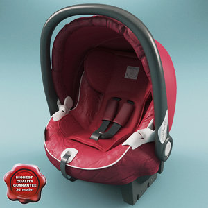 3d model infant car seat peg