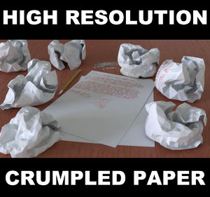 crumpled paper 3d model