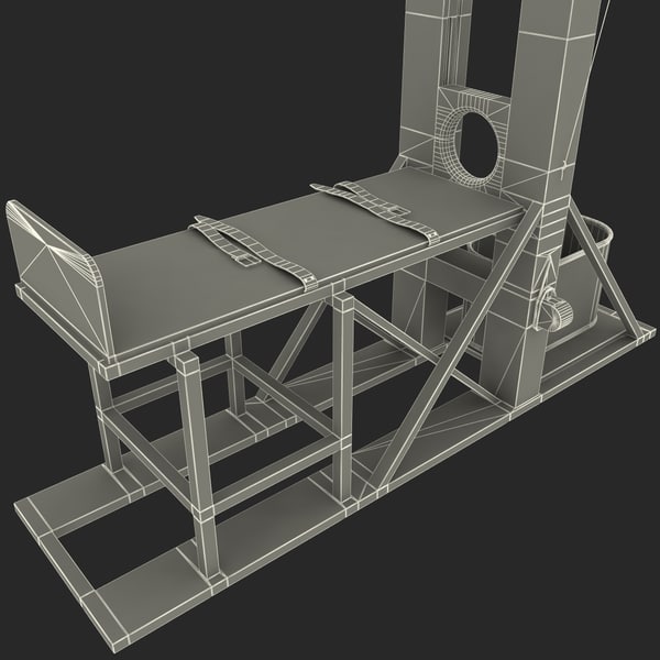 3d guillotines set modelled model