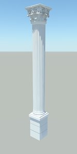 3d model of corinthian pillar