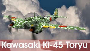 3dsmax kawasaki ki-45 toryu fighter