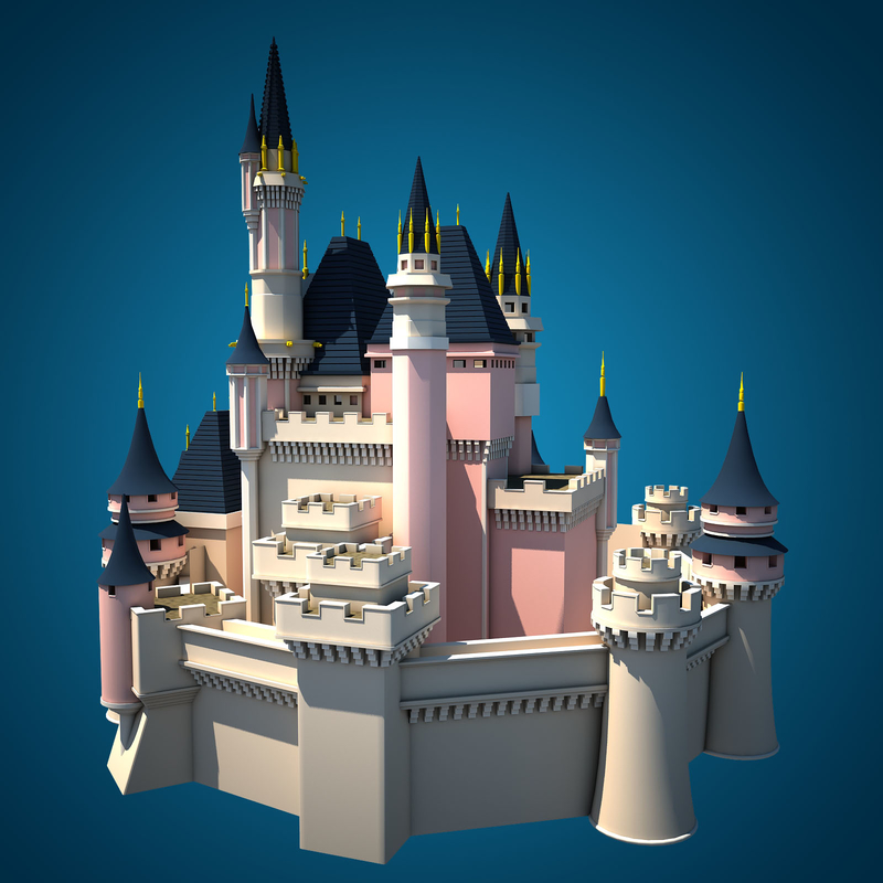 fantasy castle 3d max