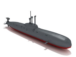 3dsmax akula class submarine