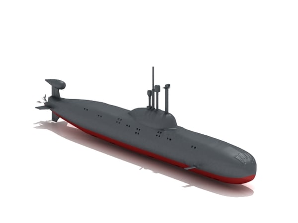 3dsmax Akula Class Submarine