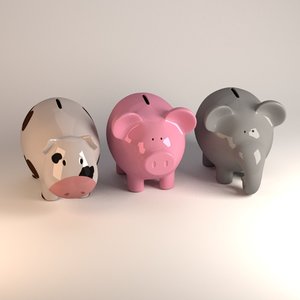 3d model piggy pig bank
