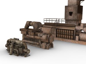 industrial units 3d model