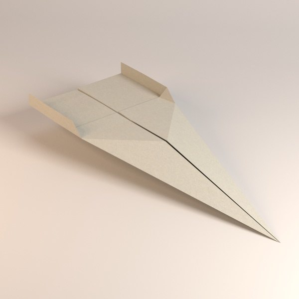 White Paper Plane Flying Background 3d Model Animation