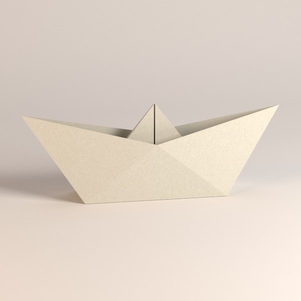 paper boat 3d model