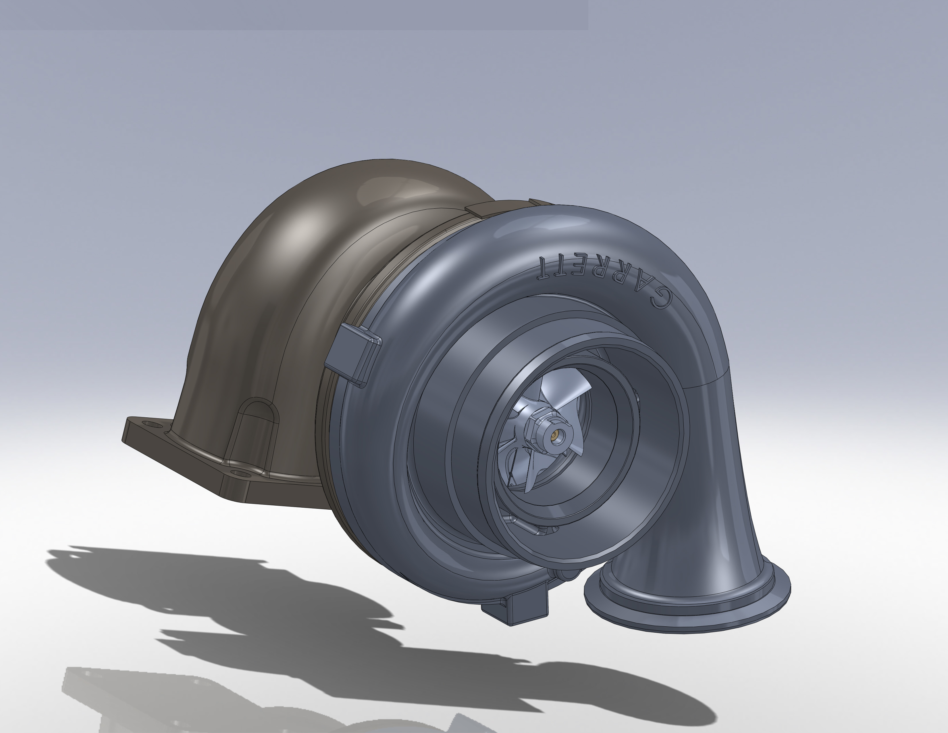 garrett turbocharger 3d model