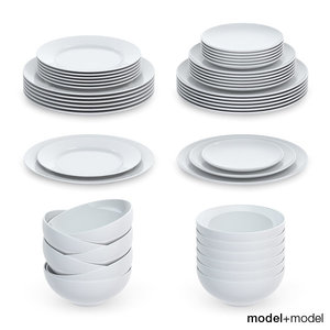 3d plates sets model