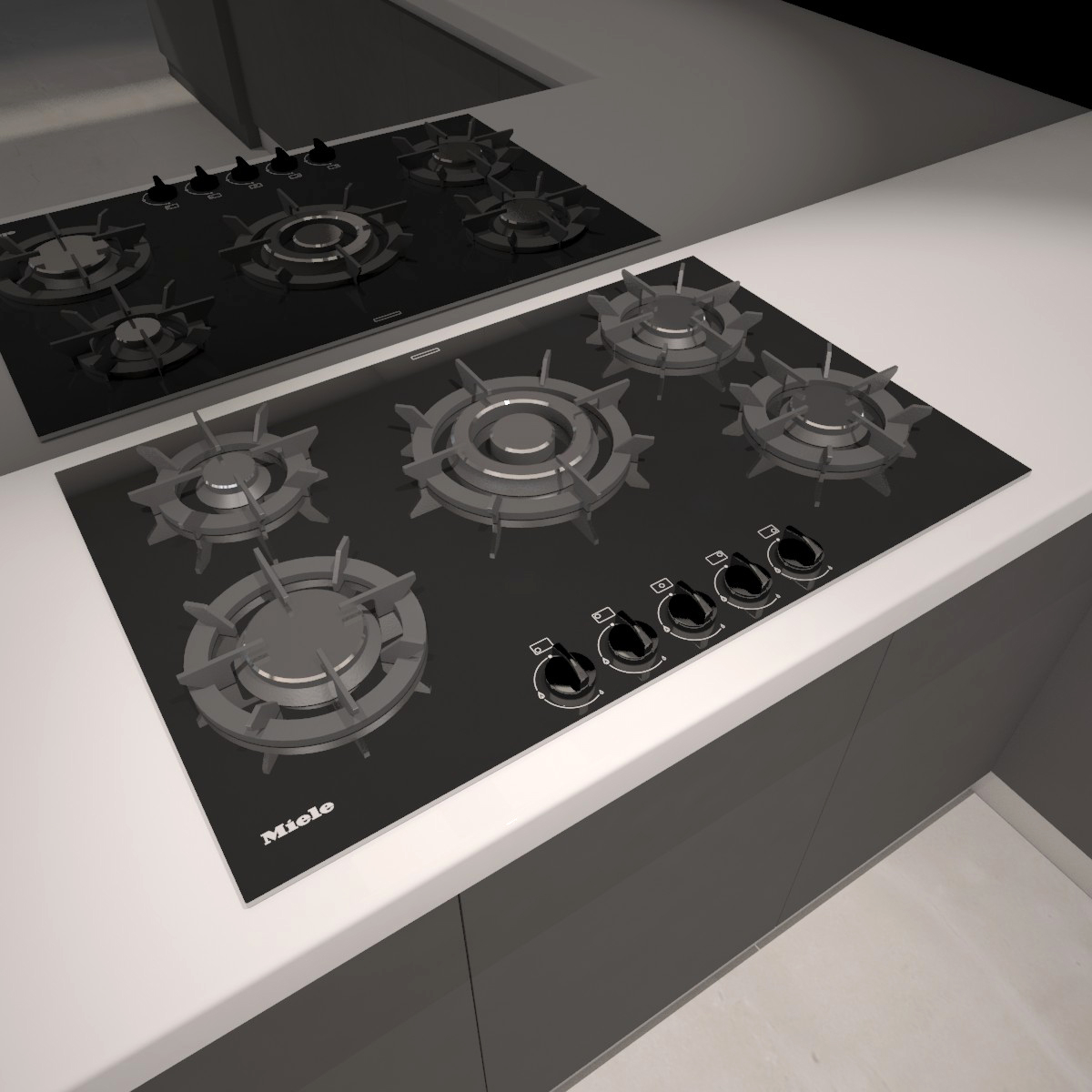 Gas Cooktop Miele 3d Model