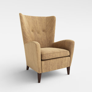 3ds max seville 750 wing armchair