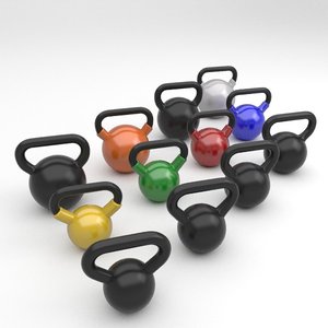 3ds max kettlebell set weight exercises