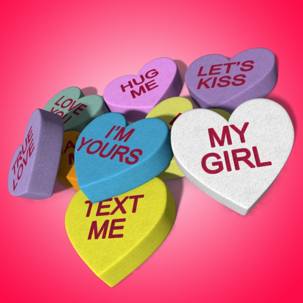 Download 3d Candy Hearts