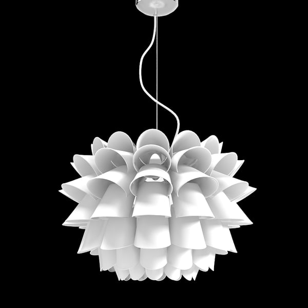 possini white flower ceiling light