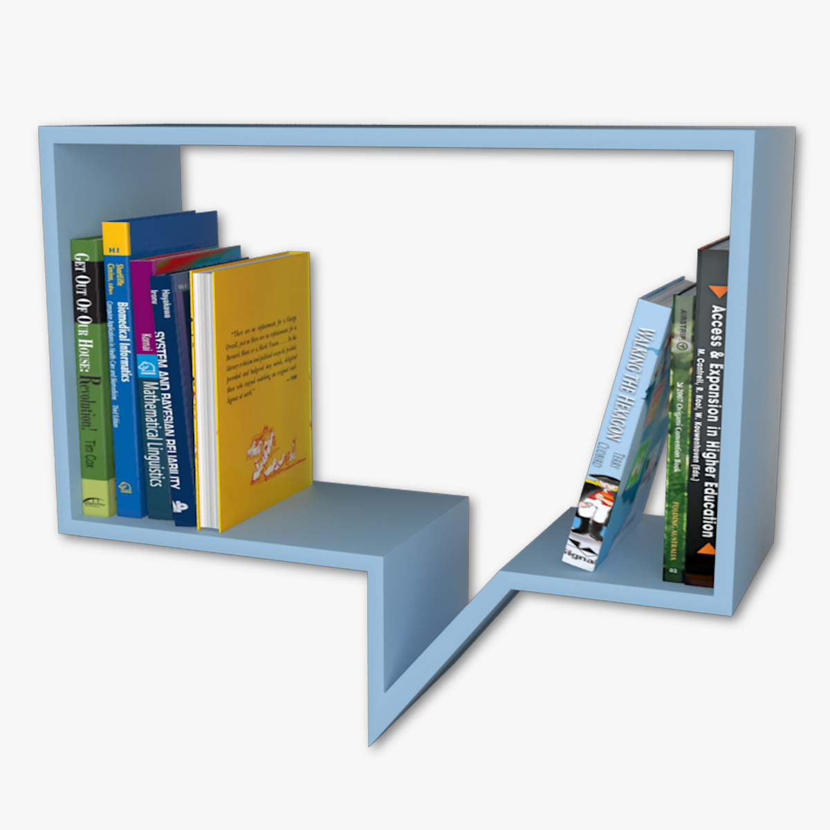 Free Bookshelf Modern 3d Model